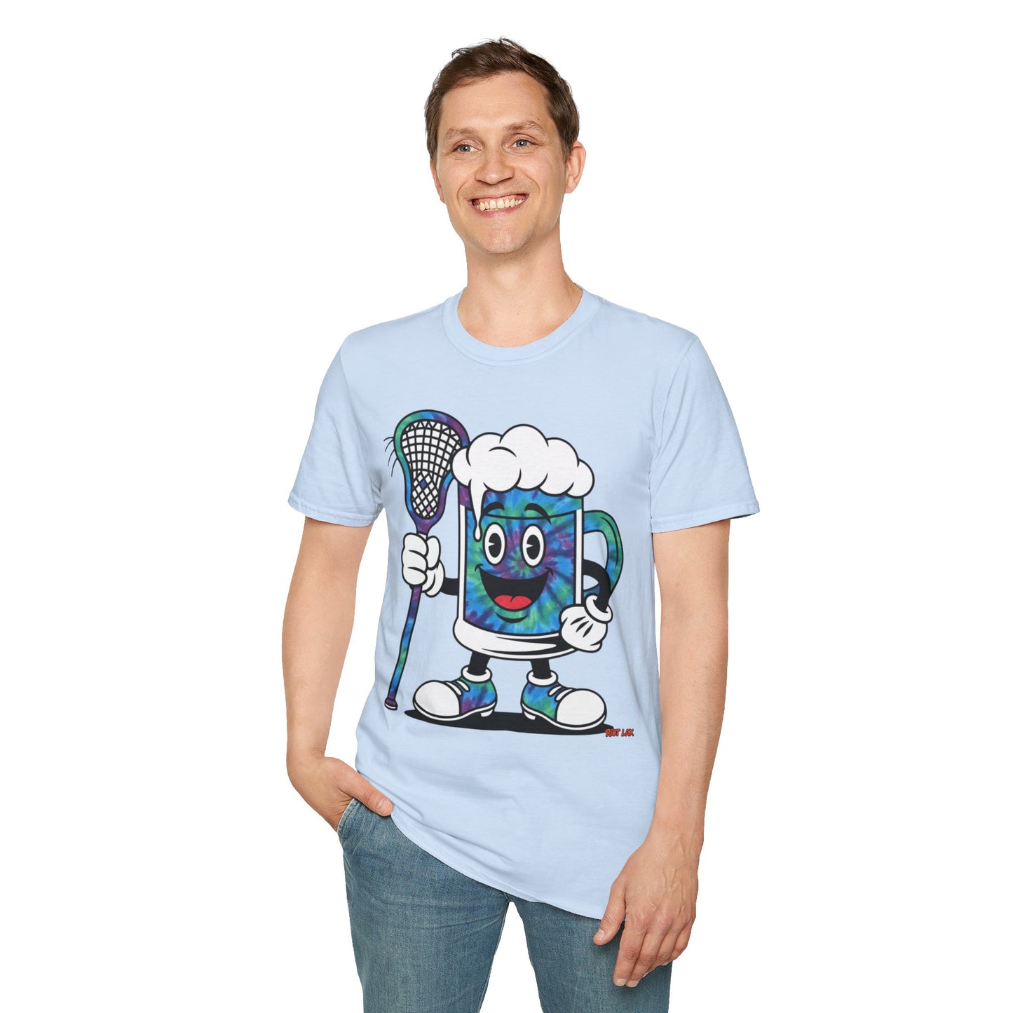 Tie Dye Me— Retro Cartoon Brew Mascot Tee