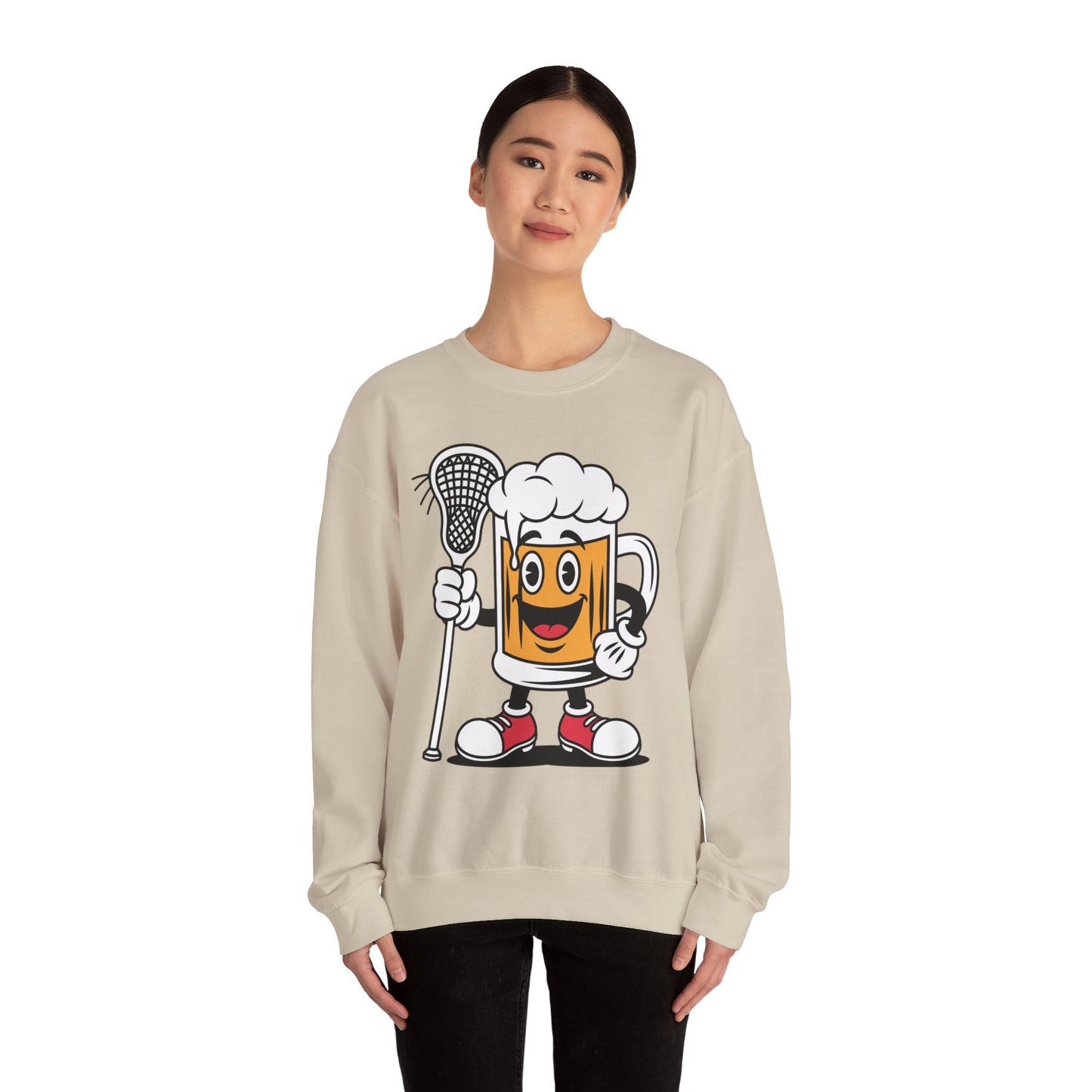 Lax Bro Crewneck Sweatshirt - Chugsy McCradle Design
