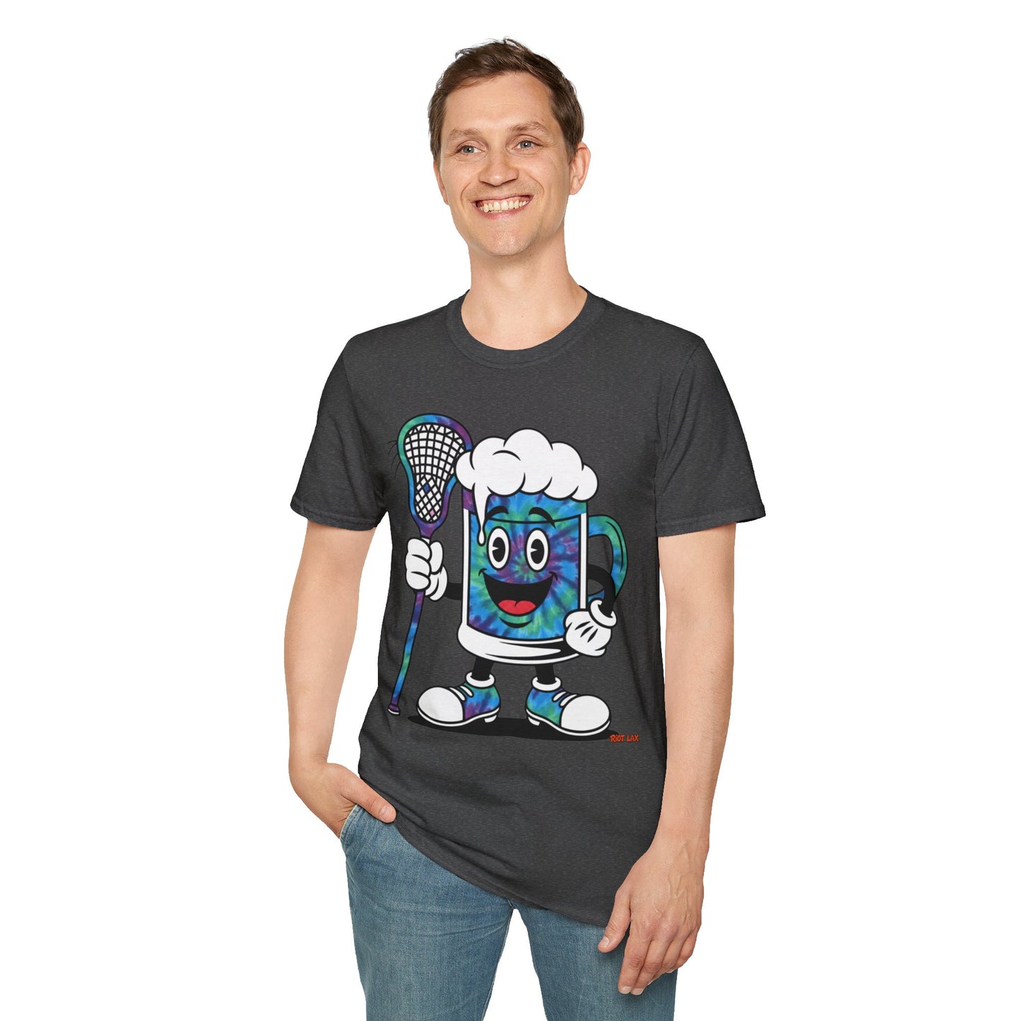 Tie Dye Me— Retro Cartoon Brew Mascot Tee