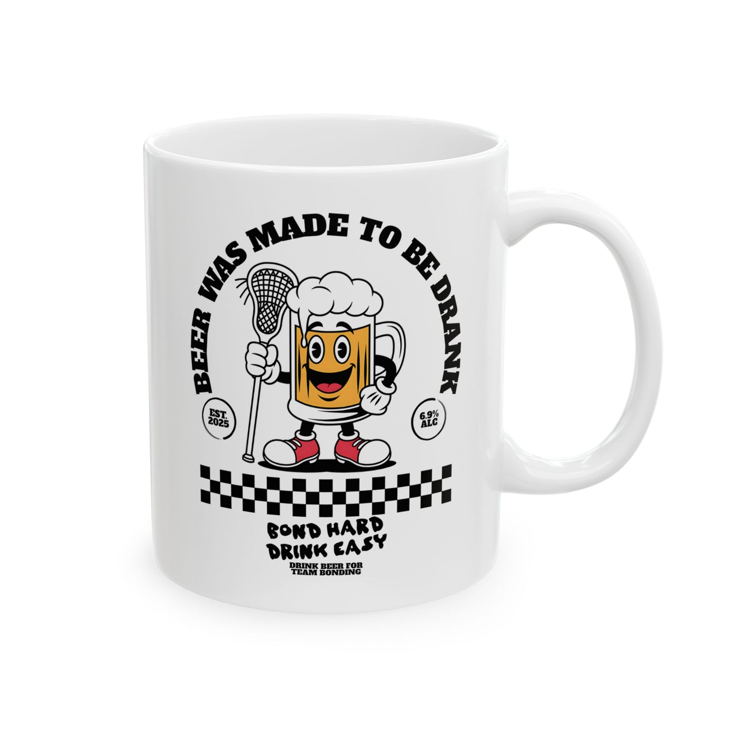 LEFTY Ceramic Mug — “Beer Was Made to Be Drank”