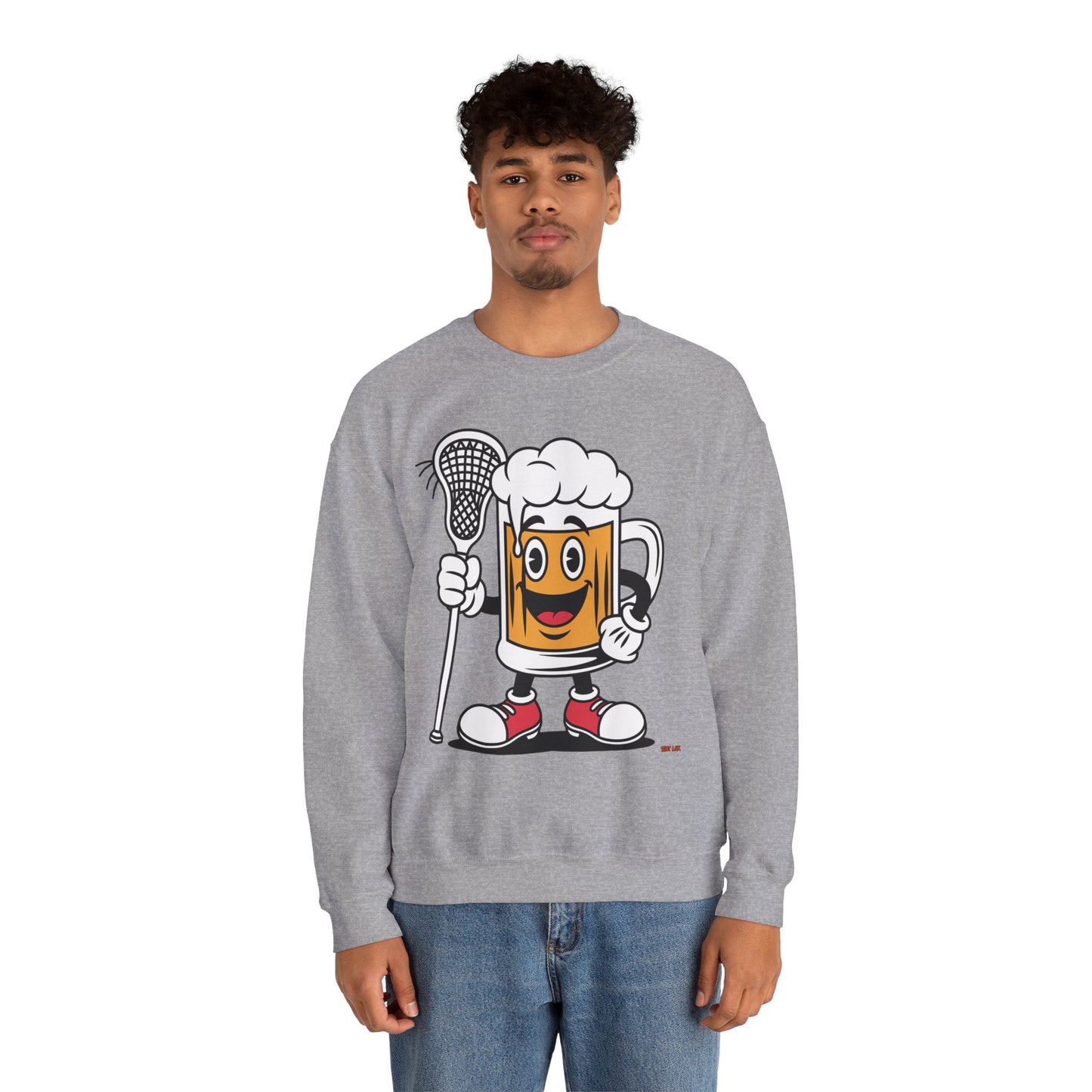 Lax Bro Crewneck Sweatshirt - Chugsy McCradle Design