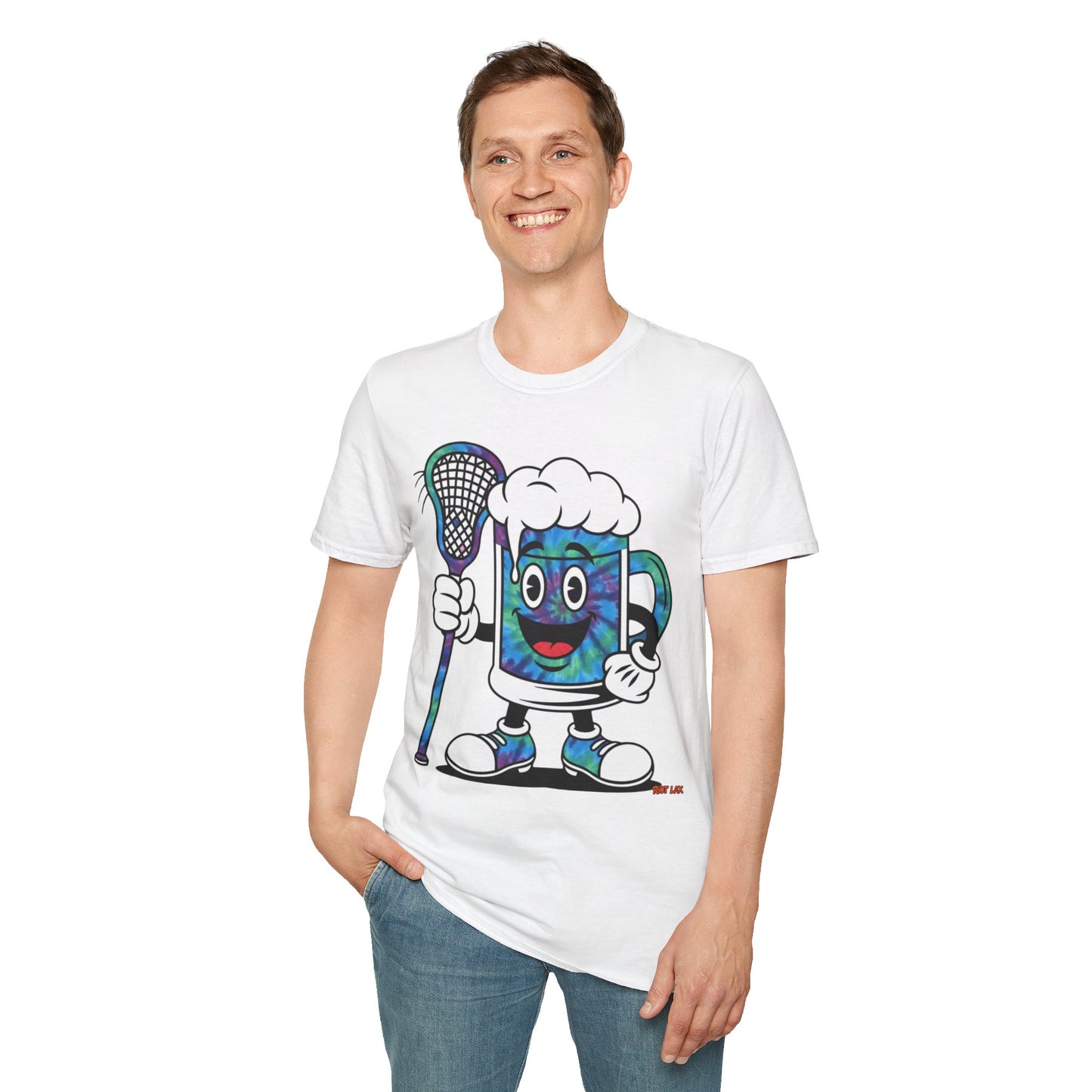 Tie Dye Me— Retro Cartoon Brew Mascot Tee