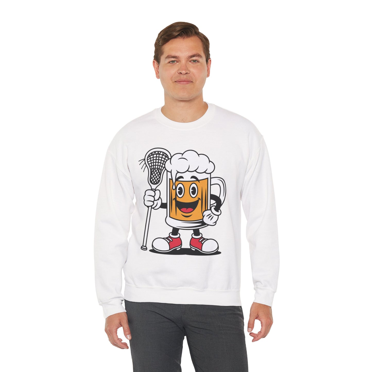 Lax Bro Crewneck Sweatshirt - Chugsy McCradle Design