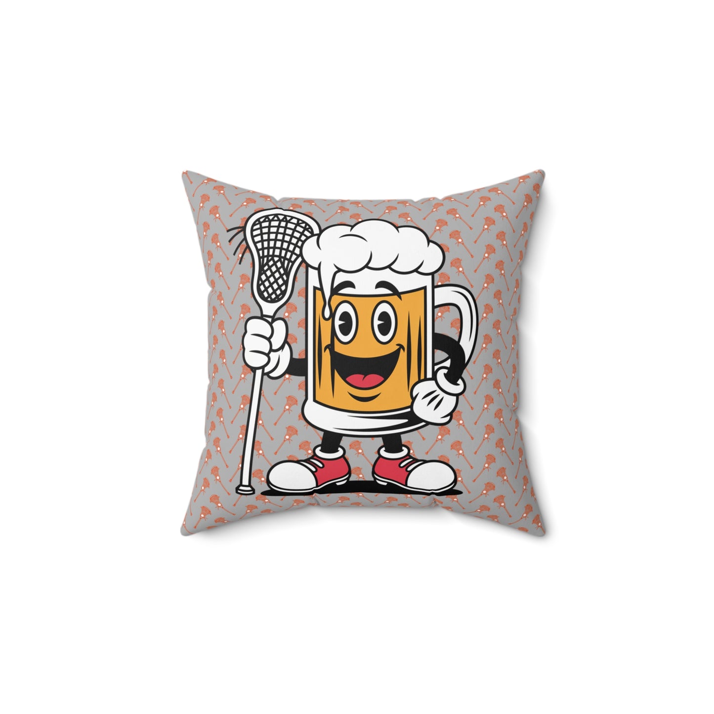 Cheerful Beer Mug Decorative Pillow, Unique Home Decor for Parties, Gifts for Beer Lovers, Couch Cushion, Playful Accent Pillow