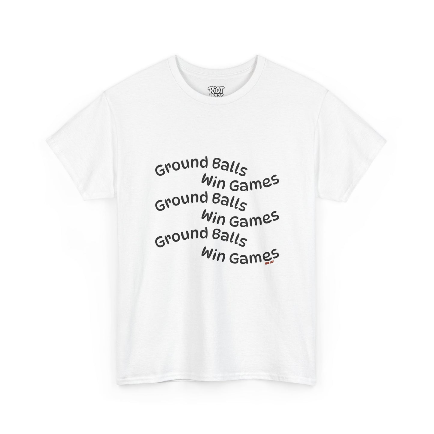 T-Shirt — "Ground Balls Win Games" Minimalist Lacrosse Tee