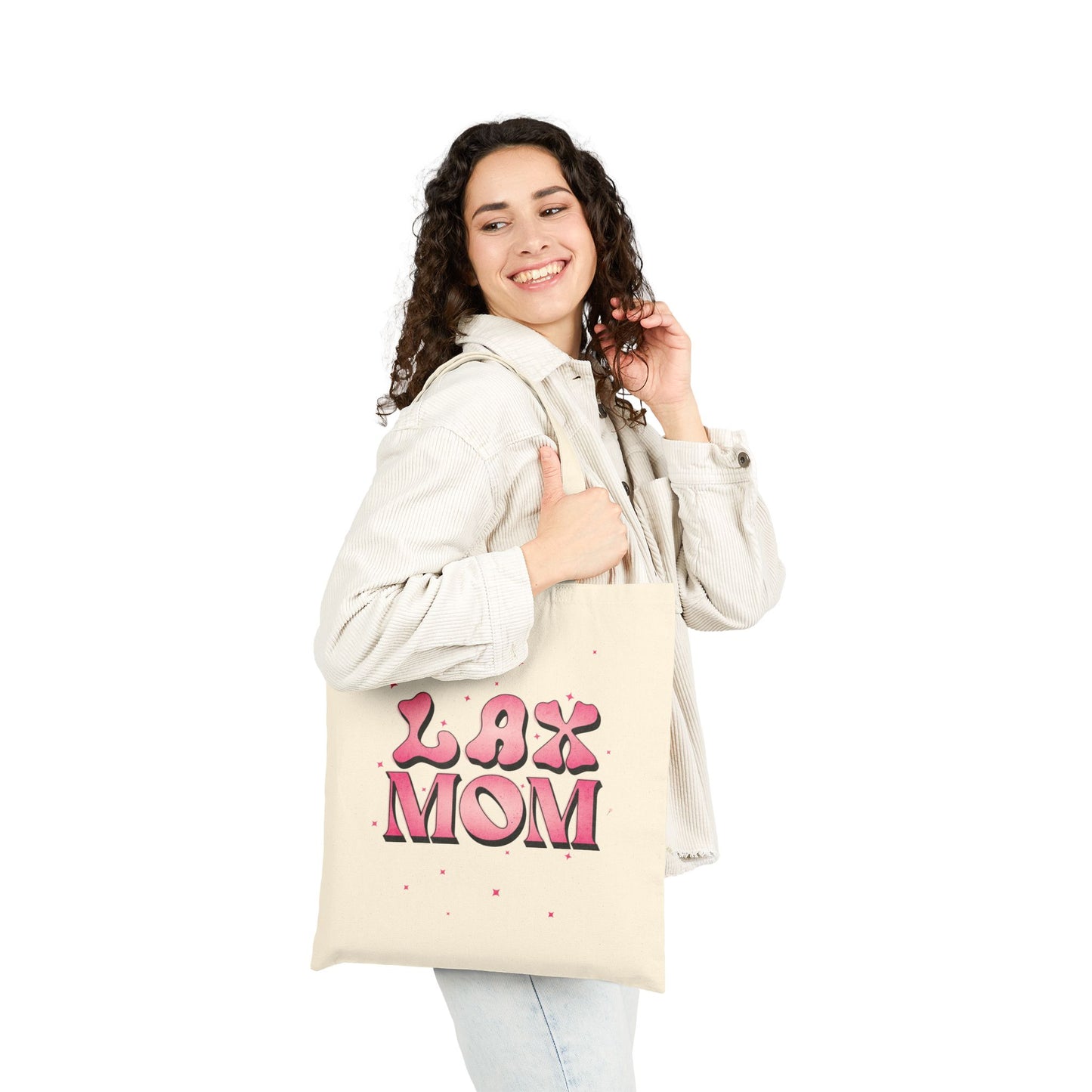 LAX MOM Cotton Canvas Tote Bag