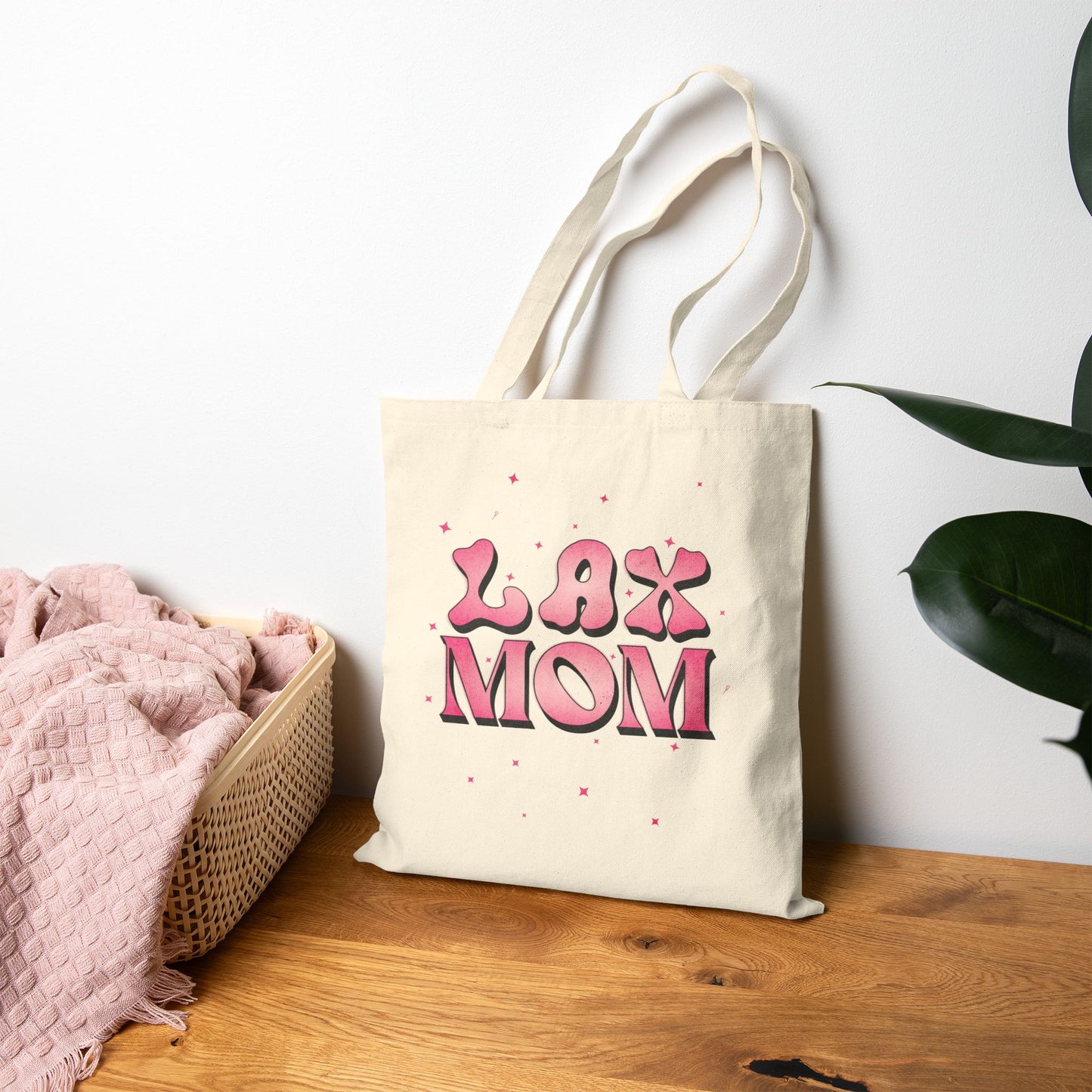 LAX MOM Cotton Canvas Tote Bag