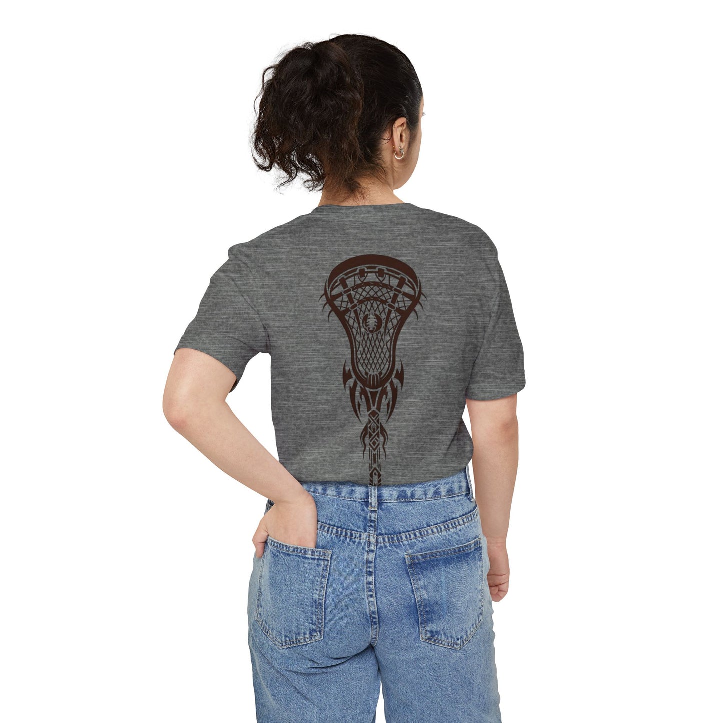 Lacrosse Back Graphic Pocket T-Shirt — Fun Team-Style Design